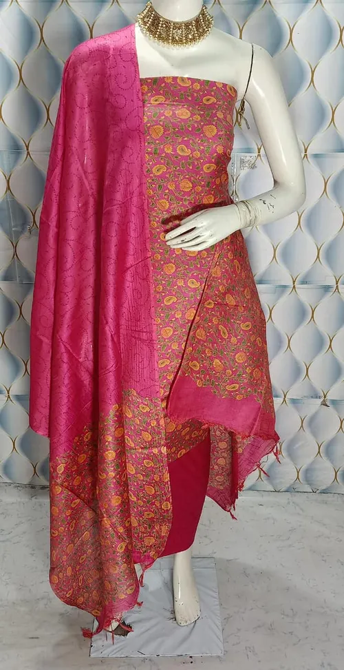 Elegant Katan Silk Full Suit – A Timeless Blend of Luxury and Tradition